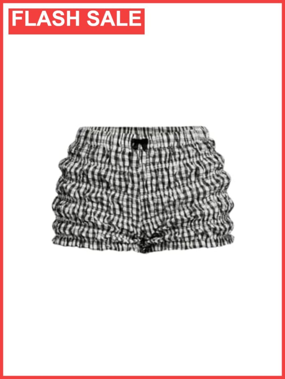 SOLY HUX Women's Ruffle Bloomer Shorts Plaid Gingham Y2K Micro Bottoms